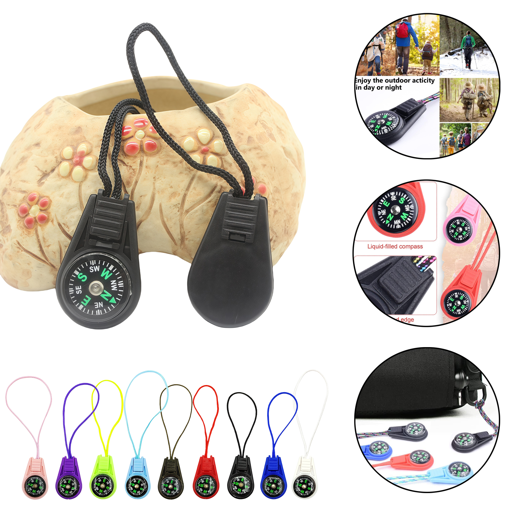 Portable Lanyard Compass with 9 Color Options 11