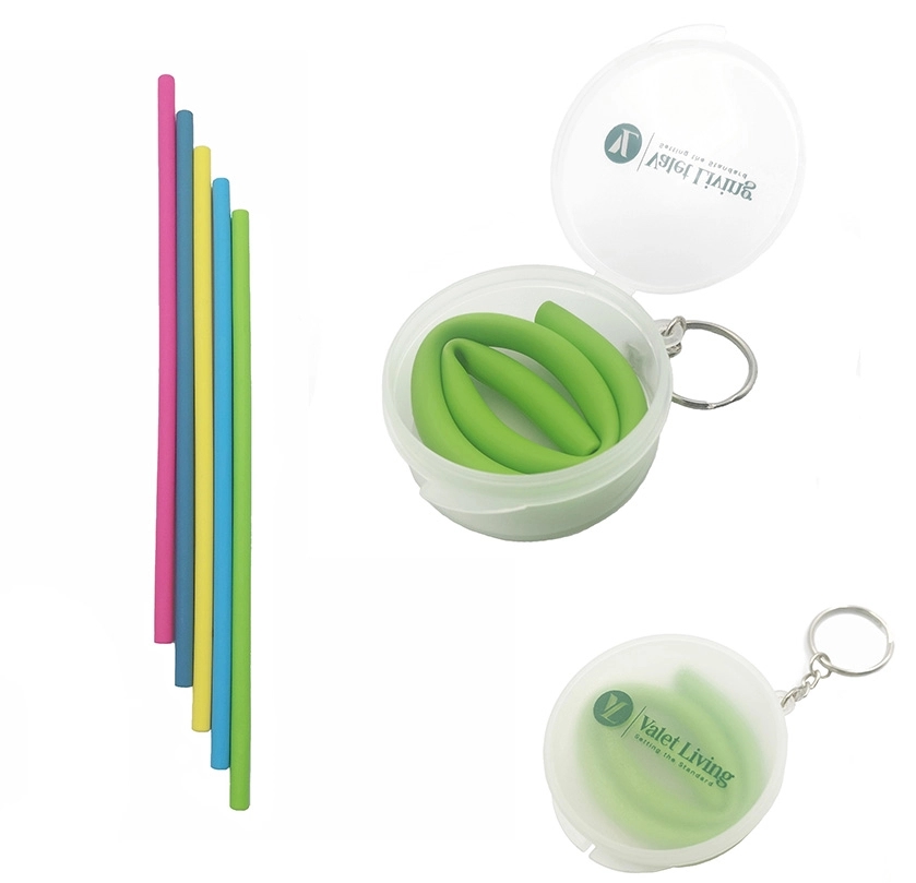 Reusable Silicone Drinking Straw In Case 1