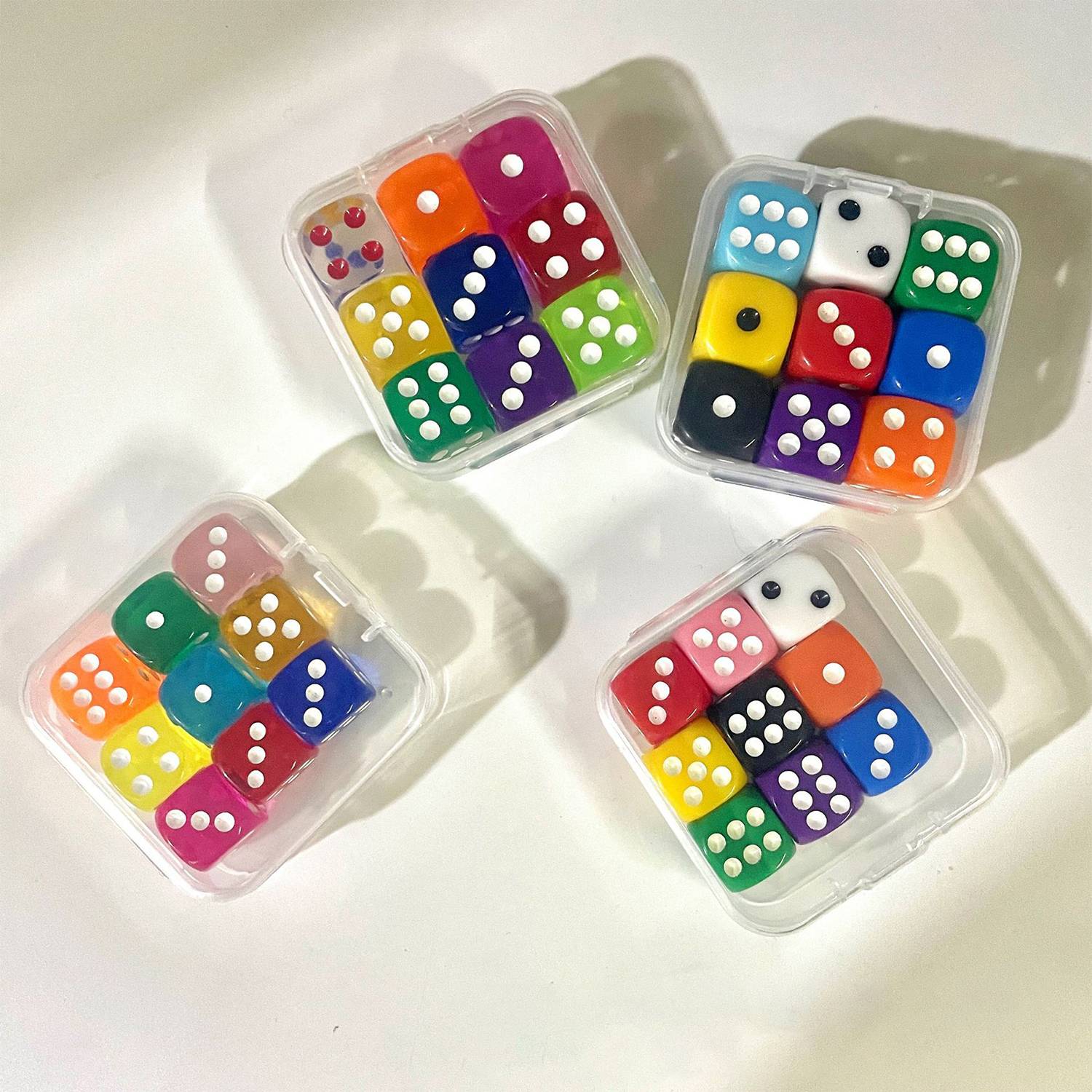 9-Pack Colorful Crystal Gaming Dice 3