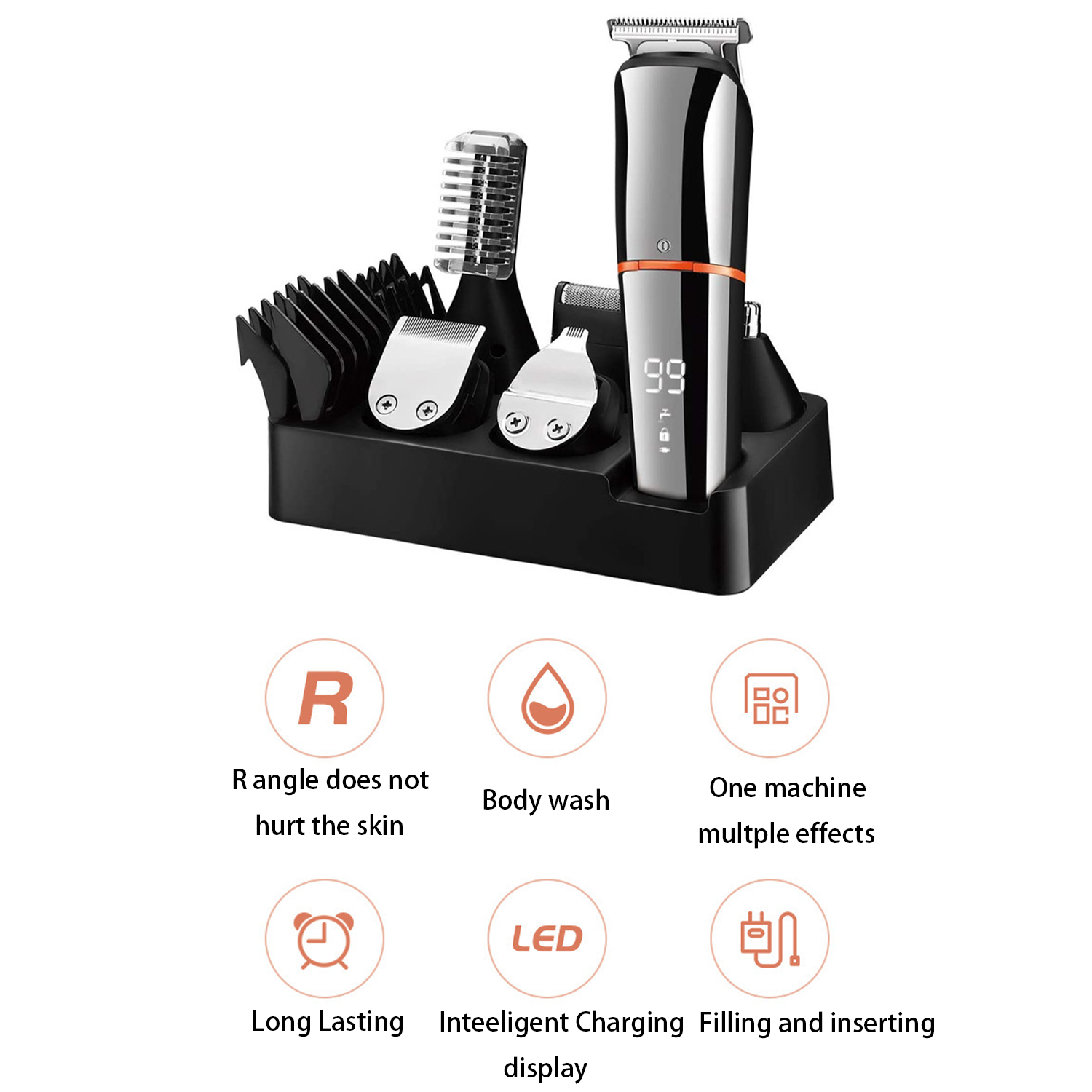 6 In 1 Multifunction Hair Clipper Grooming Kit 1