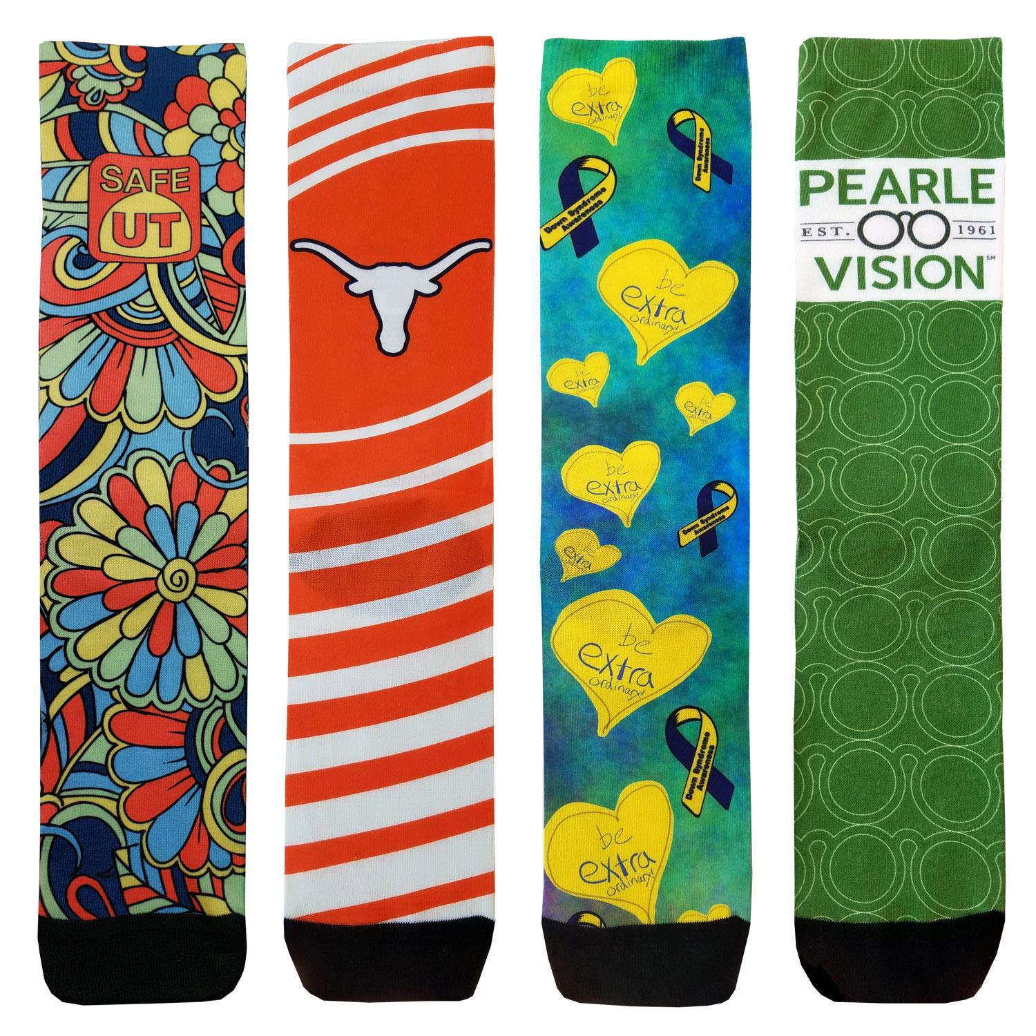 Full Color Couleurs Dye Sub Dress Socks 4