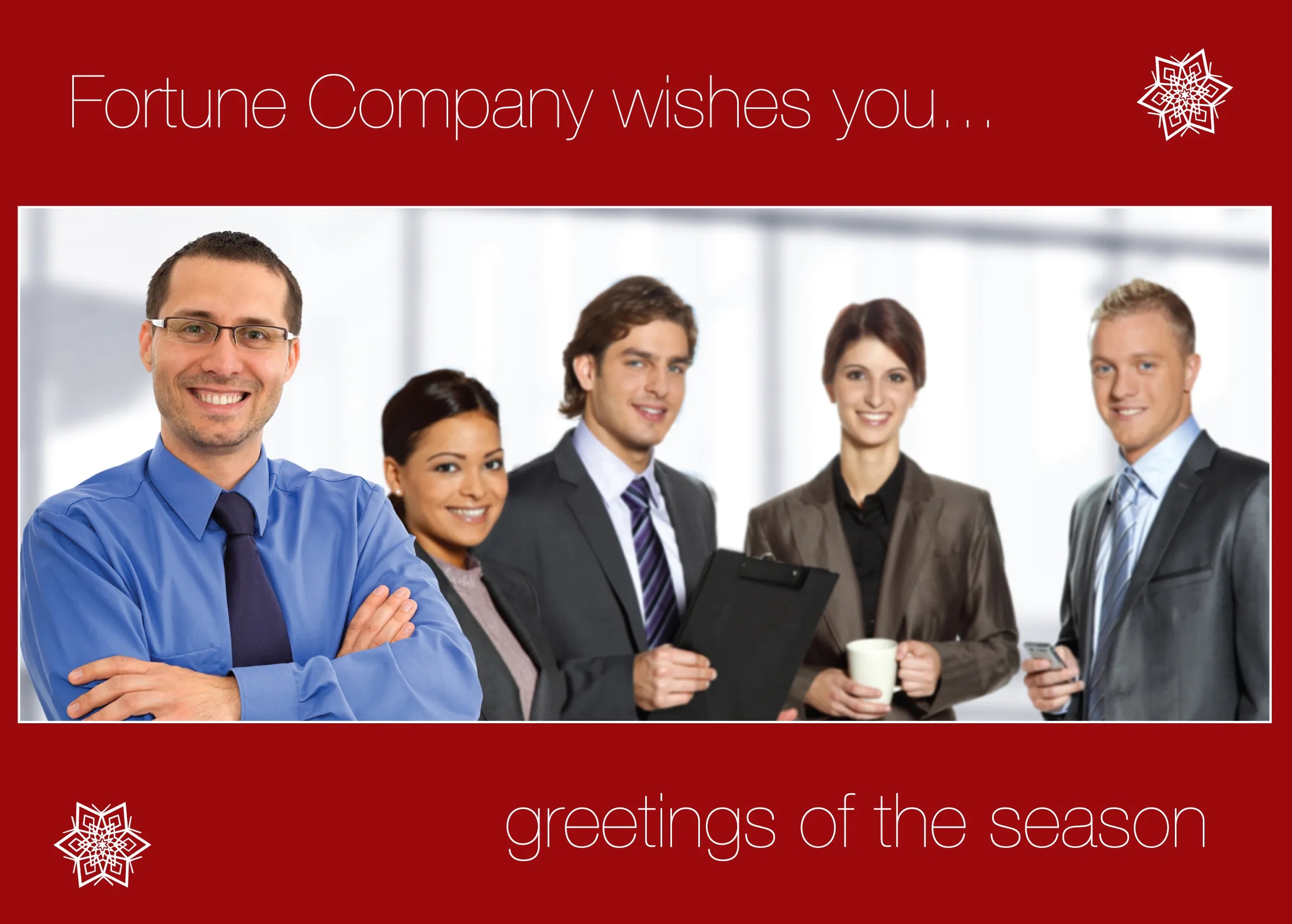 Customized Red Photo Greeting Card 1