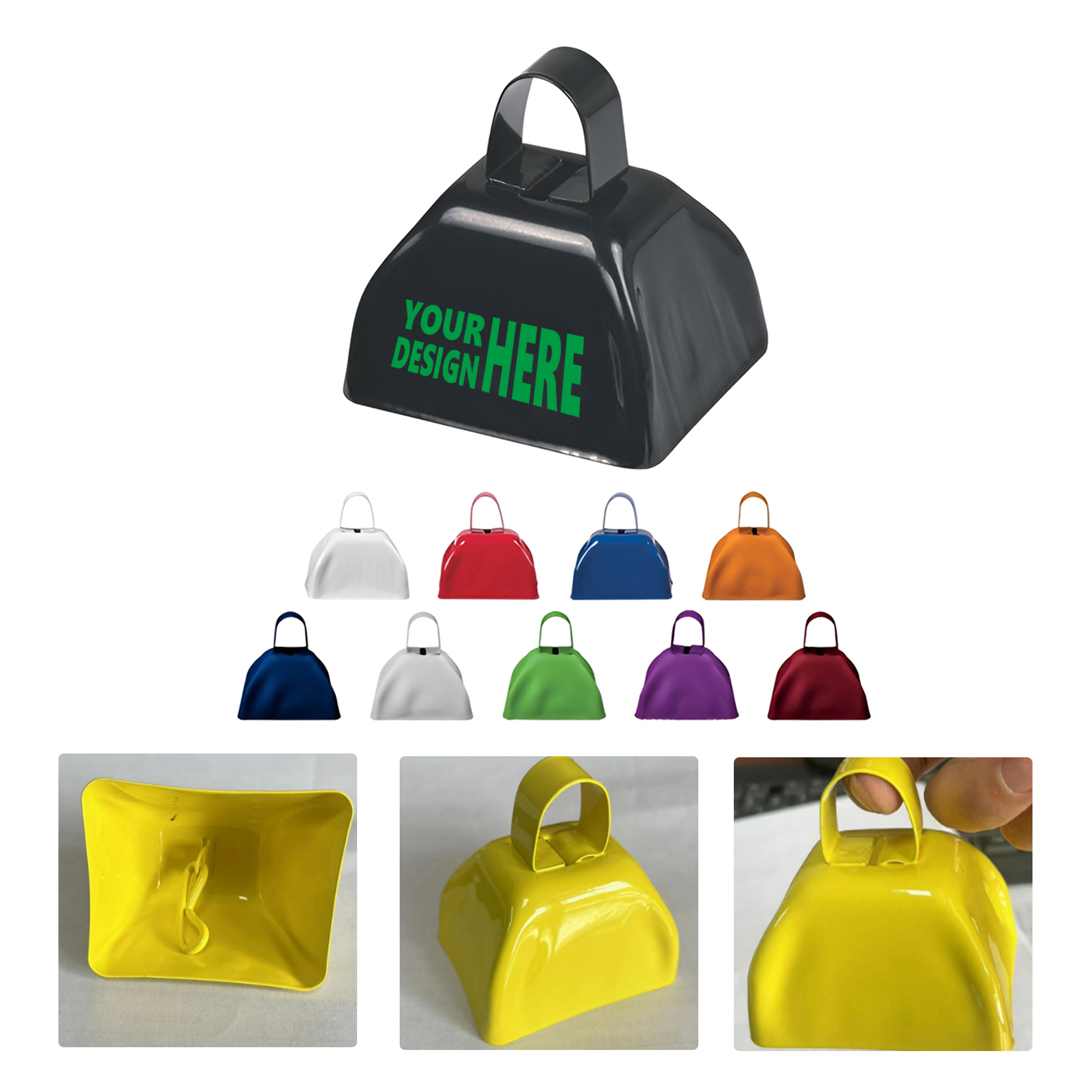 MOQ50 Custom Classic Colorful Cowbell 2