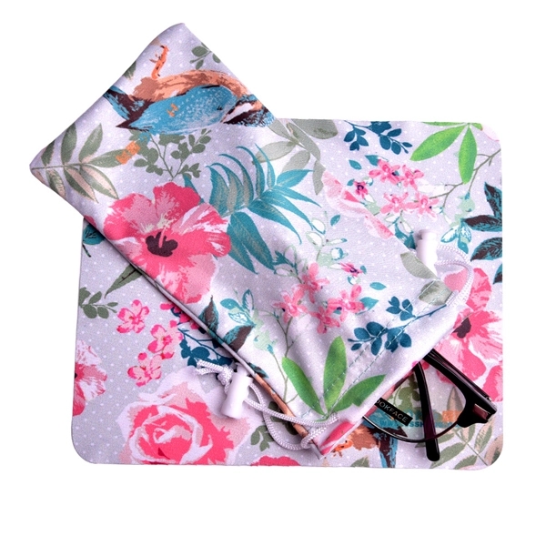 Rpet Microfiber Lens Cloth with Drawstring Pouch 11
