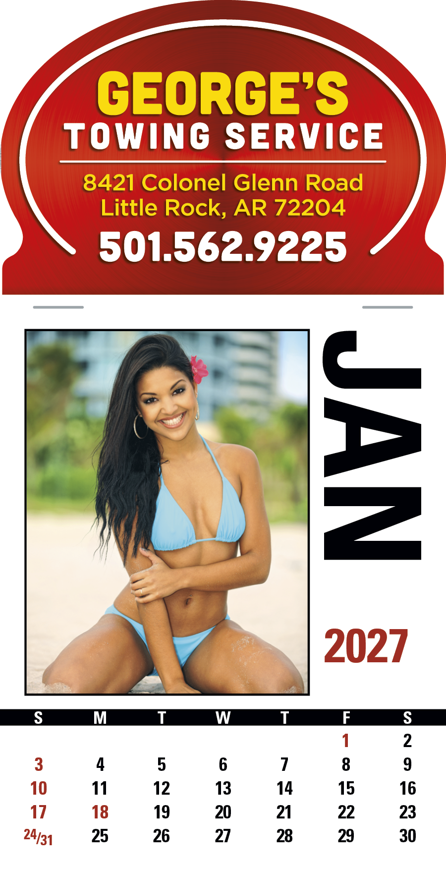 Triumph® Calendars Press-N-Stick Full-Color Header Sunshine Girls Calendar 16