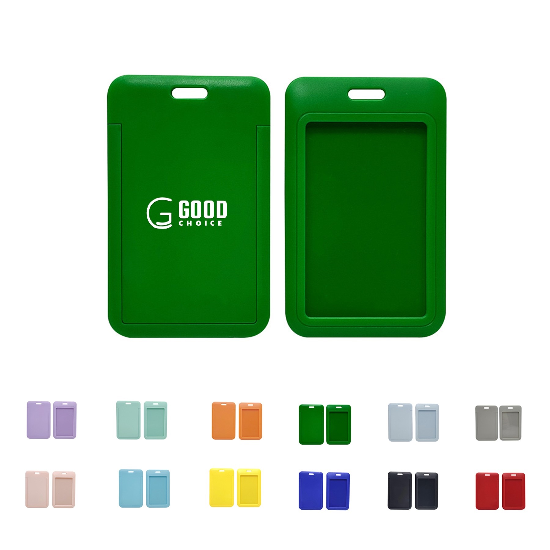 ID Badge Holders Hard Plastic Vertical Card Cases 1
