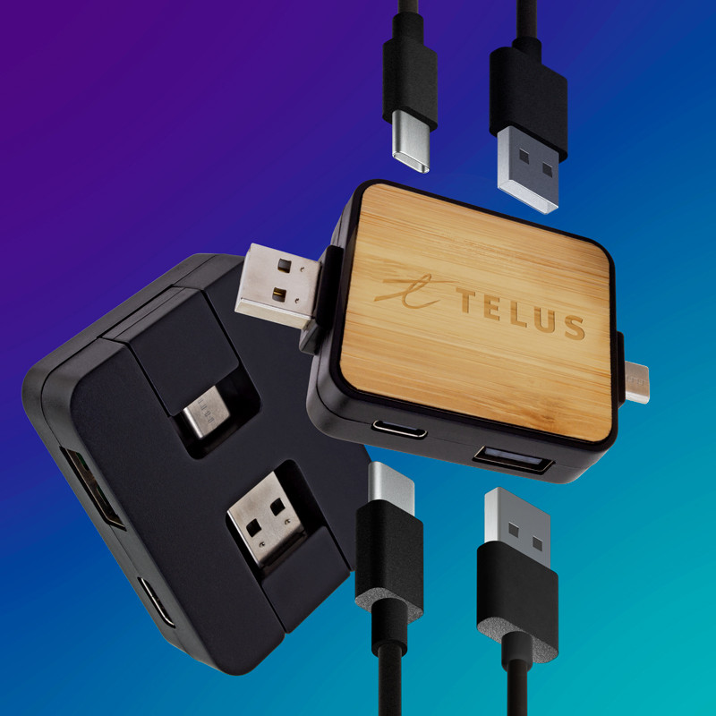 Portable Hub with Type-C Recycled ABS 13