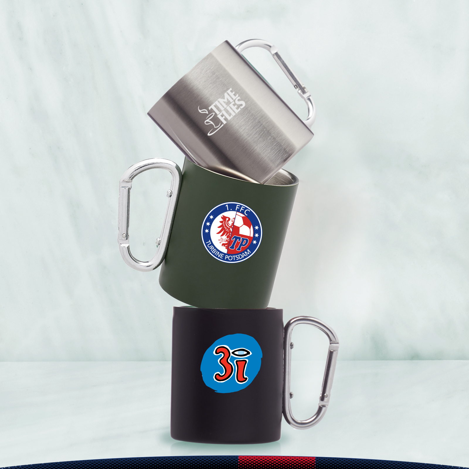 10 oz. Stainless Steel Mugs with Handles 10