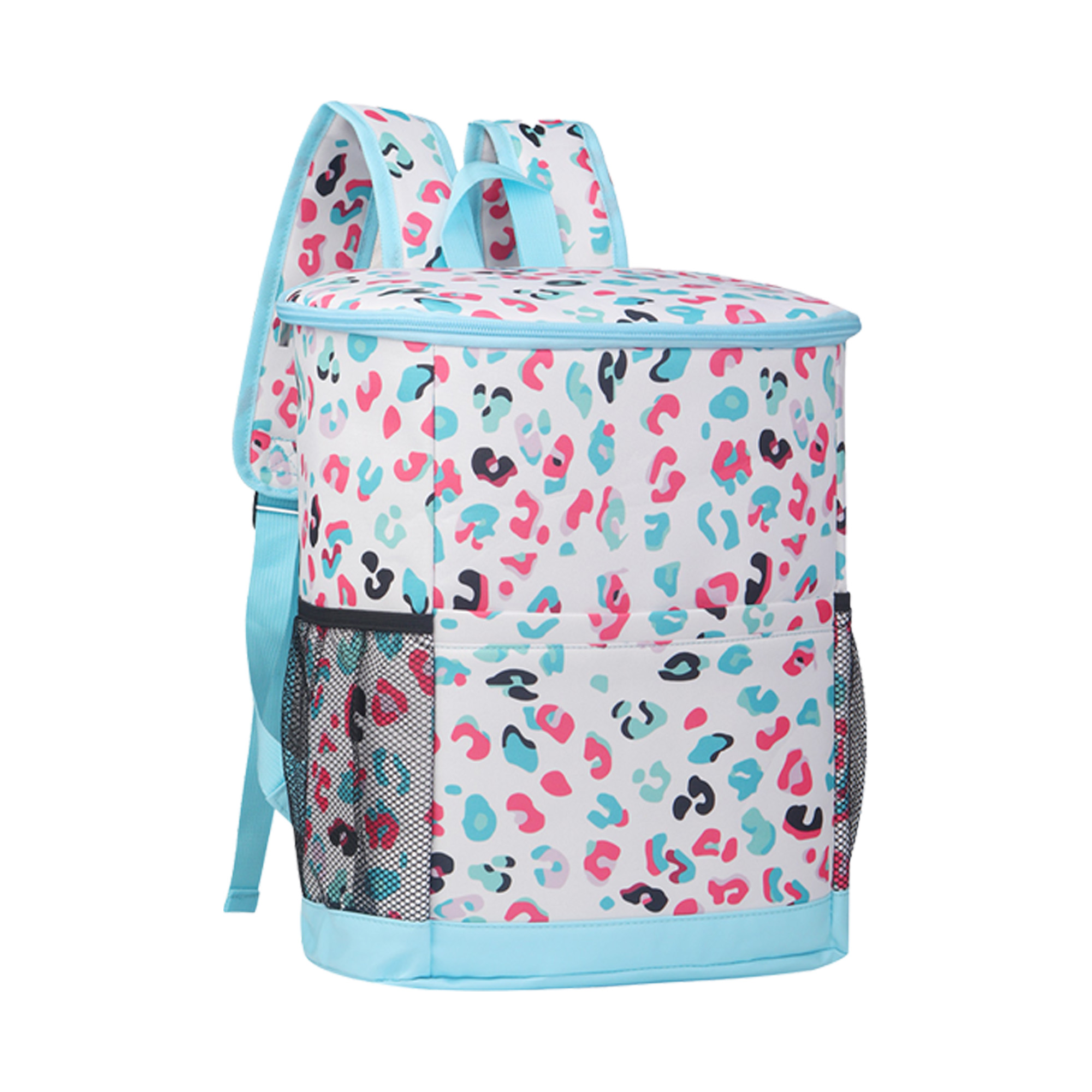 Oxford Leopard Print Double Shoulder Insulated Picnic Bag 2