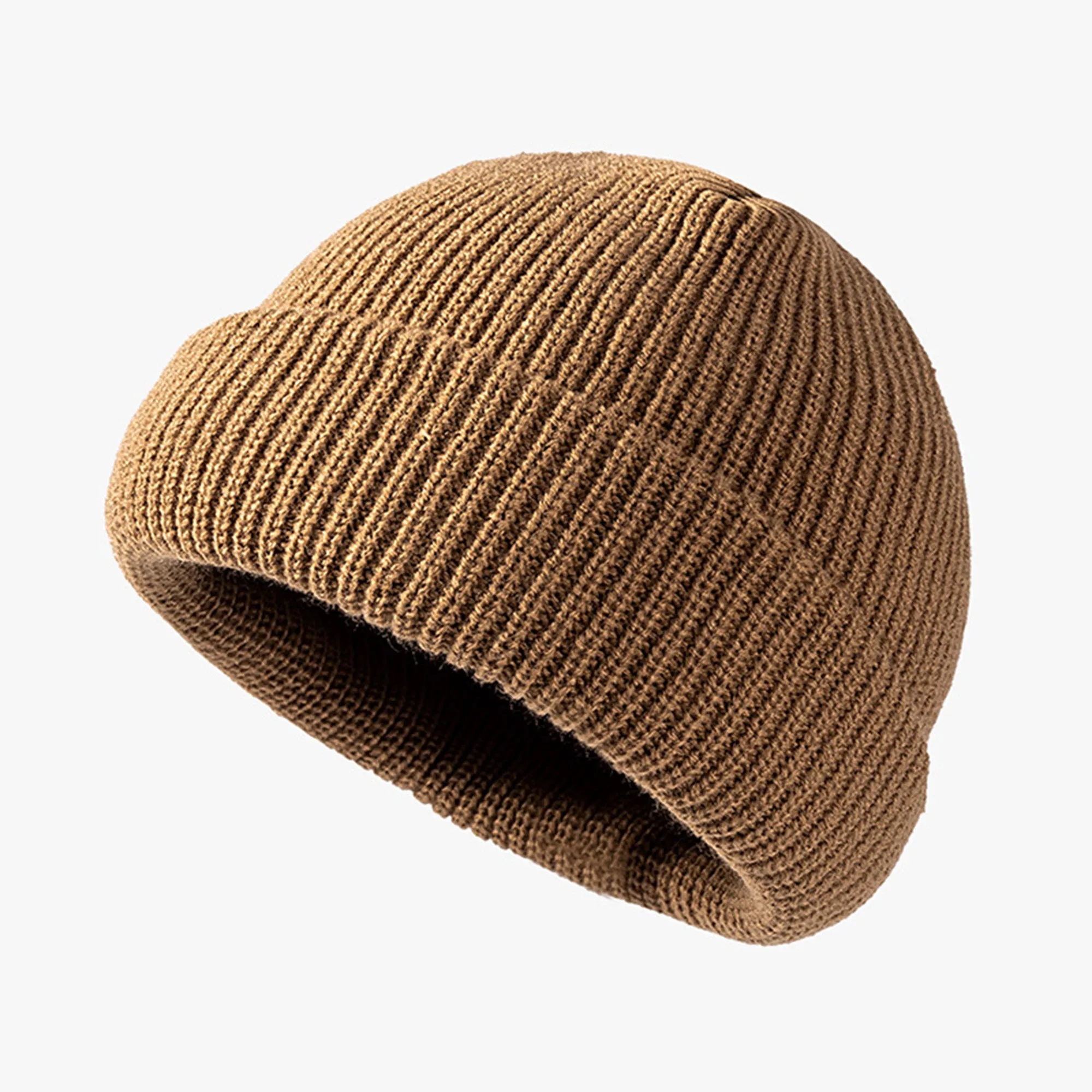 Warm Soft Knitted Beanie Hat Solid Color 17