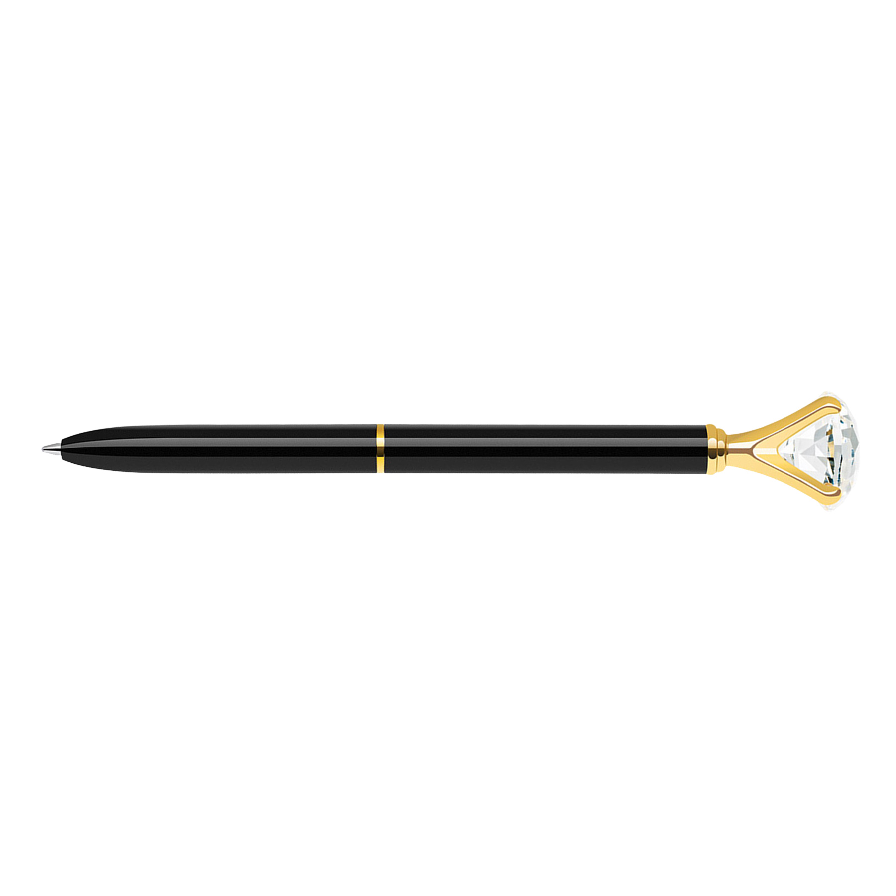 Diamond crystal twist action metal ballpoint pen 4