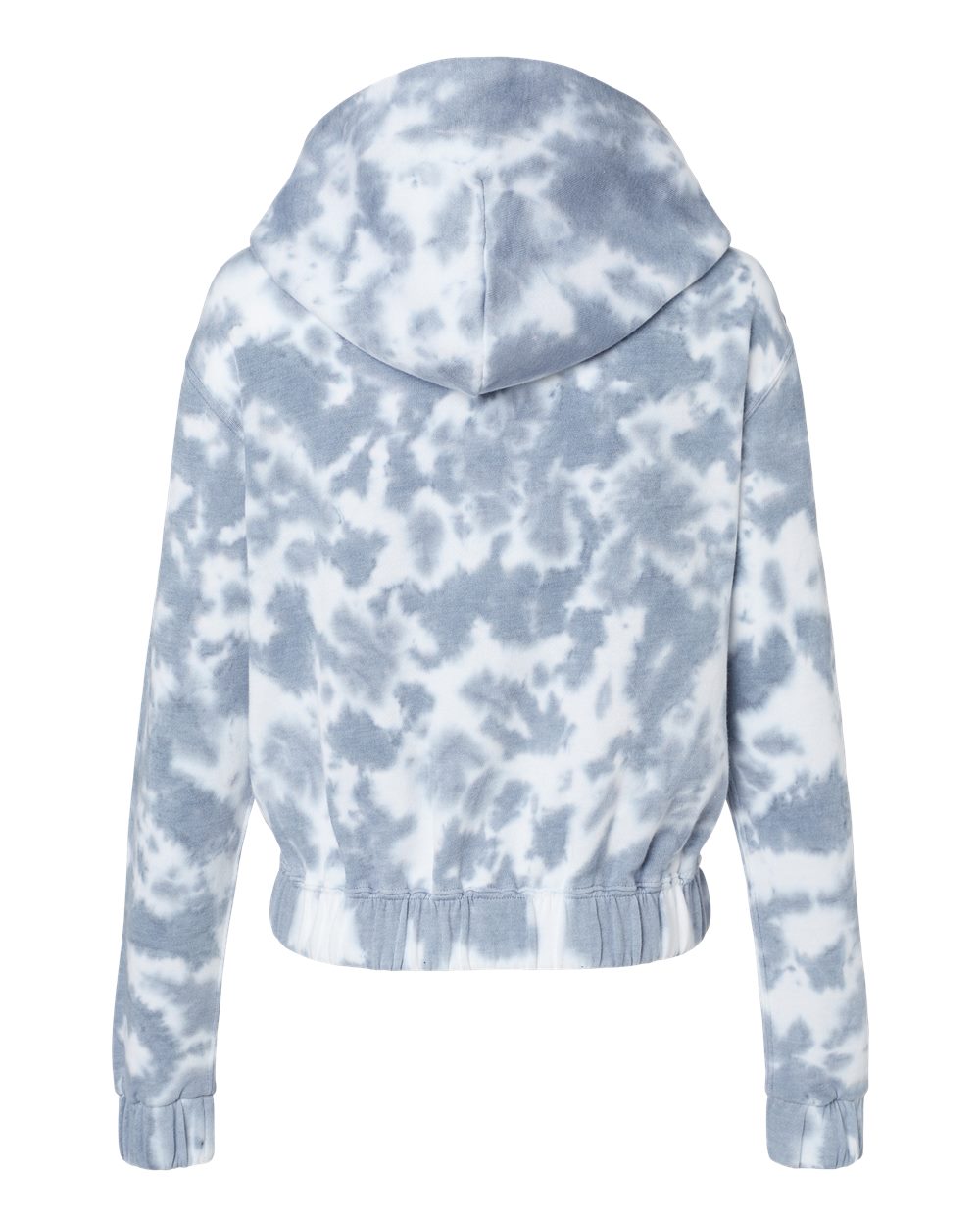 Women's Sueded Fleece Tie-Dyed Crop Hooded Sweatshirt - W23718 9