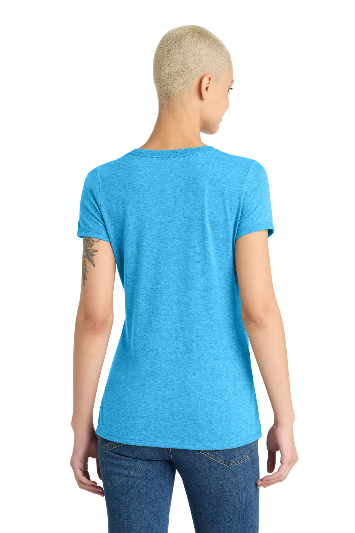 District Women's Perfect Tri V-Neck Tee. DM1350L 186