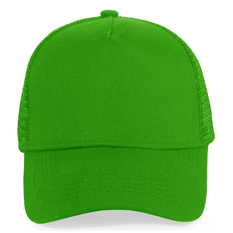 Stock Solid Color Cotton 5-Panel Trucker Cap 49