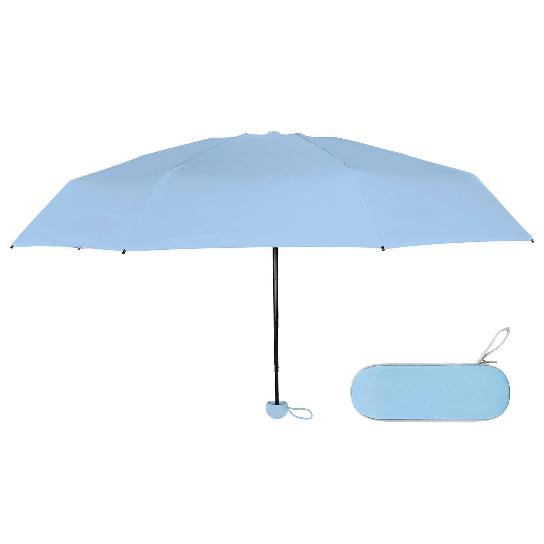 Sun & Rain Travel Umbrella with Portable Case (Full Color) 9