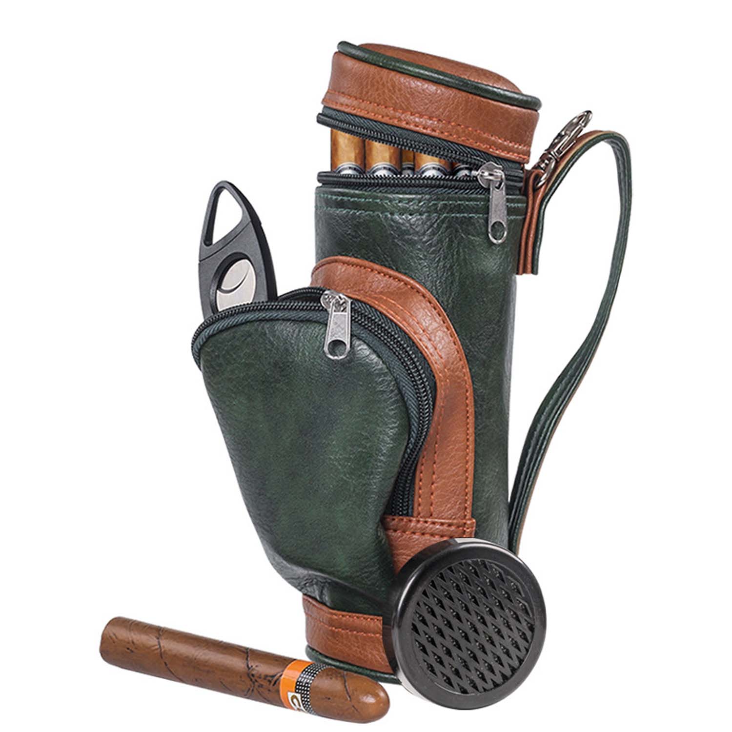 PU Leather Portable Golf Ball Pouch Storage Bag 6