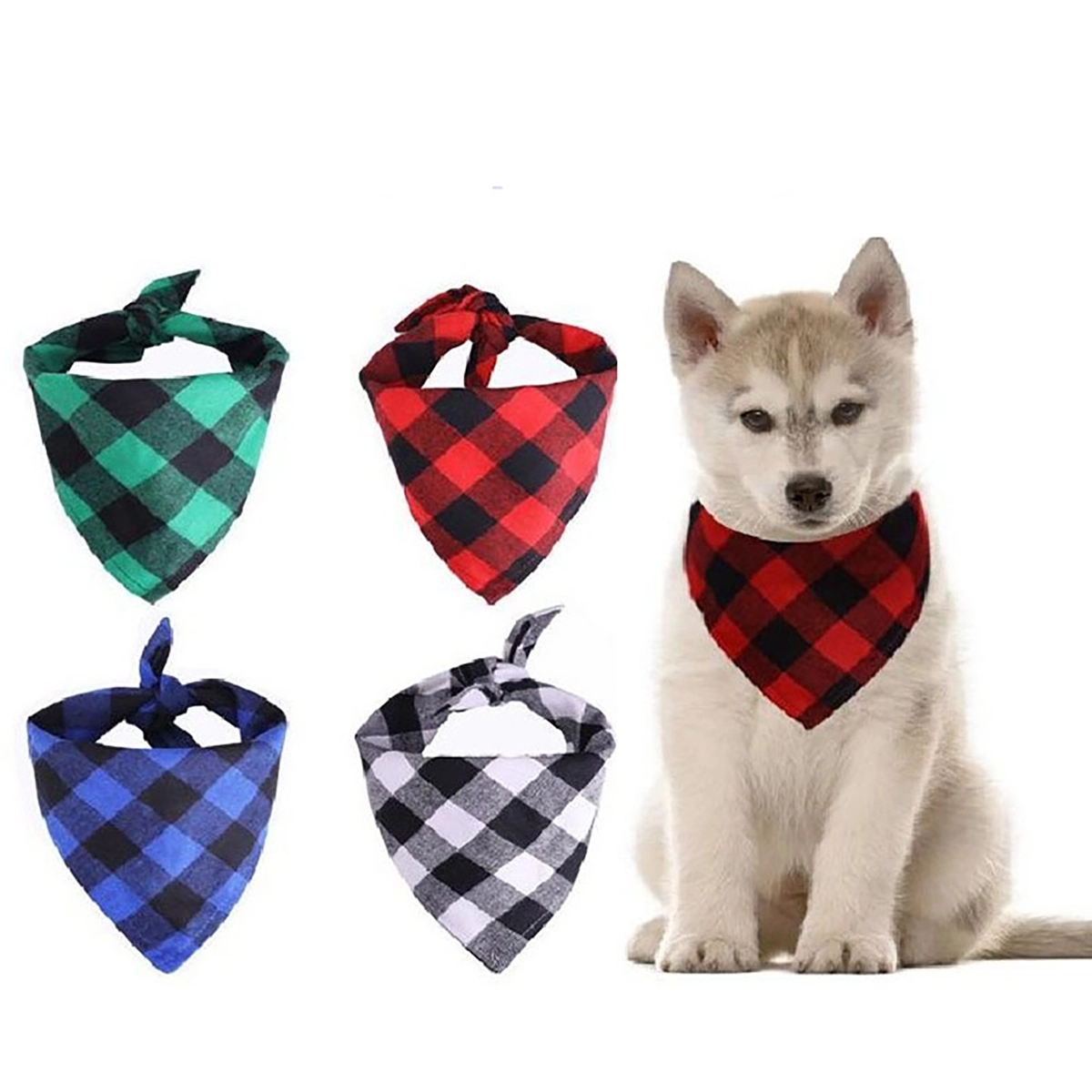 Plaid Dog Bandanas 10