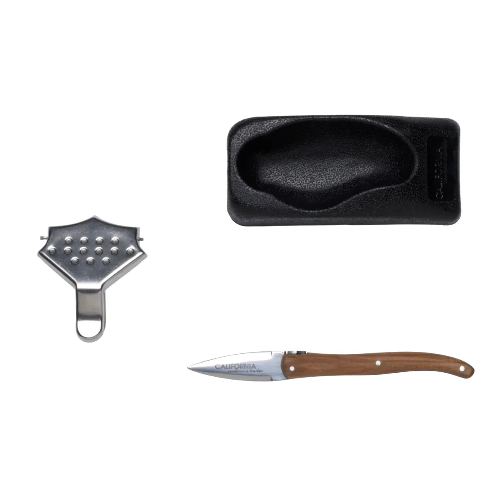 Oyster Knife & Shucker Tool Set in Pinewood Gift Box 1