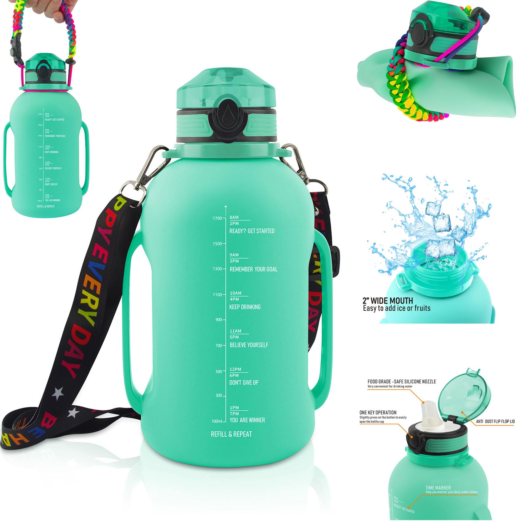 2L Large Capacity Water Mug for Fitness 2