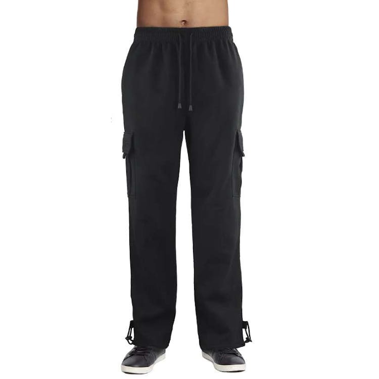 Knocker Men's Fleece Cargo Pants Black Large 1