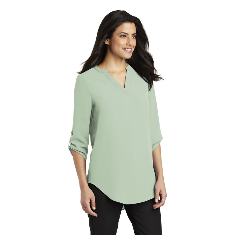 Port Authority Ladies 3/4-Sleeve Tunic Blouse. 16