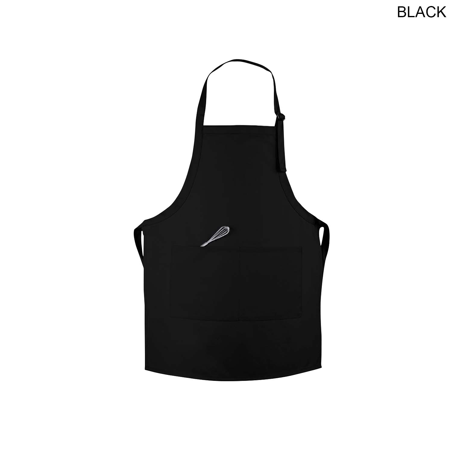 Twill Bib Apron, 25x28, 2 Pockets, Adjustable Neck, Heat Transfer Logo, In Stock