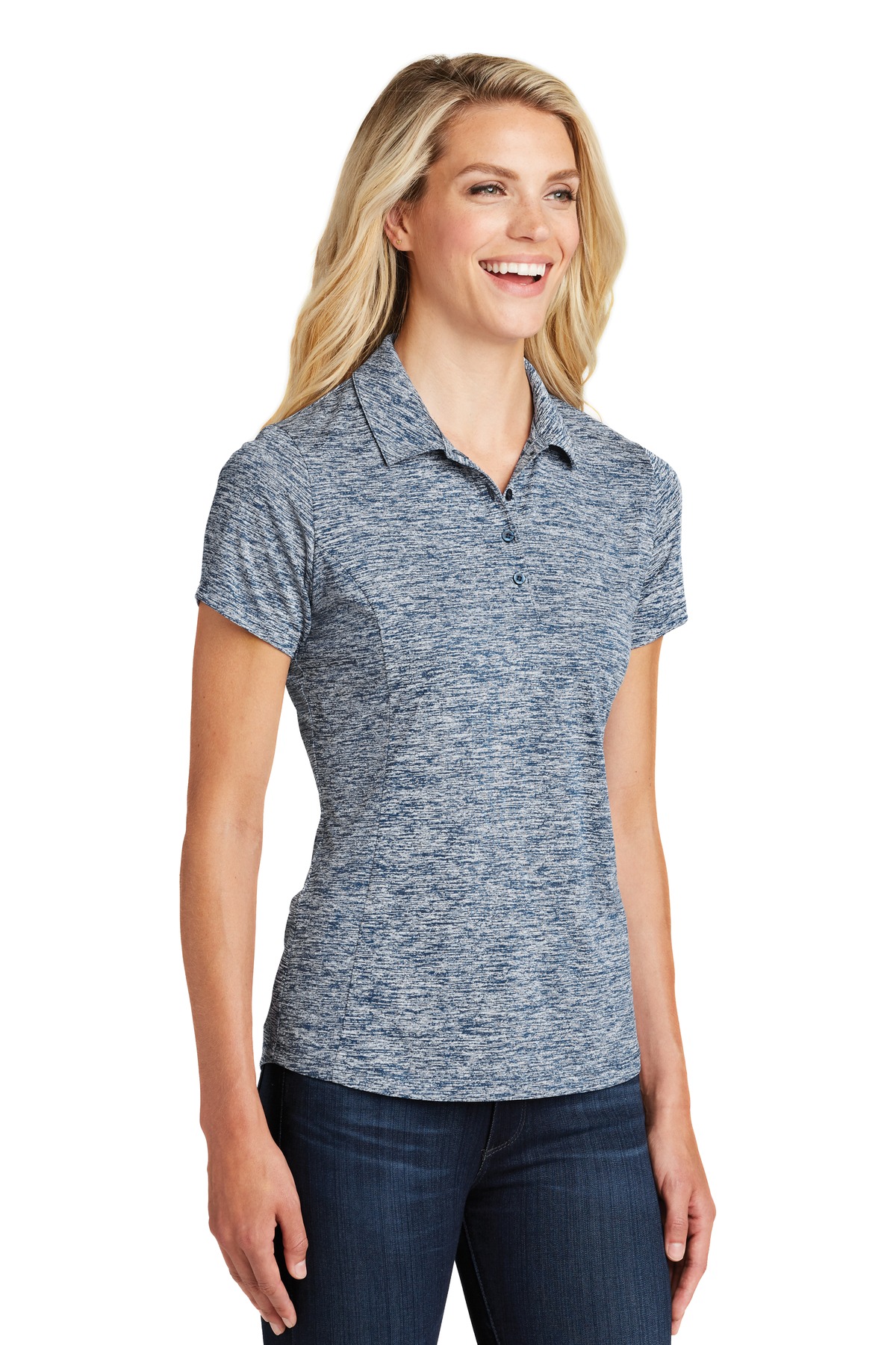 Sport-Tek Women's PosiCharge Electric Heather Polo. LST590 44