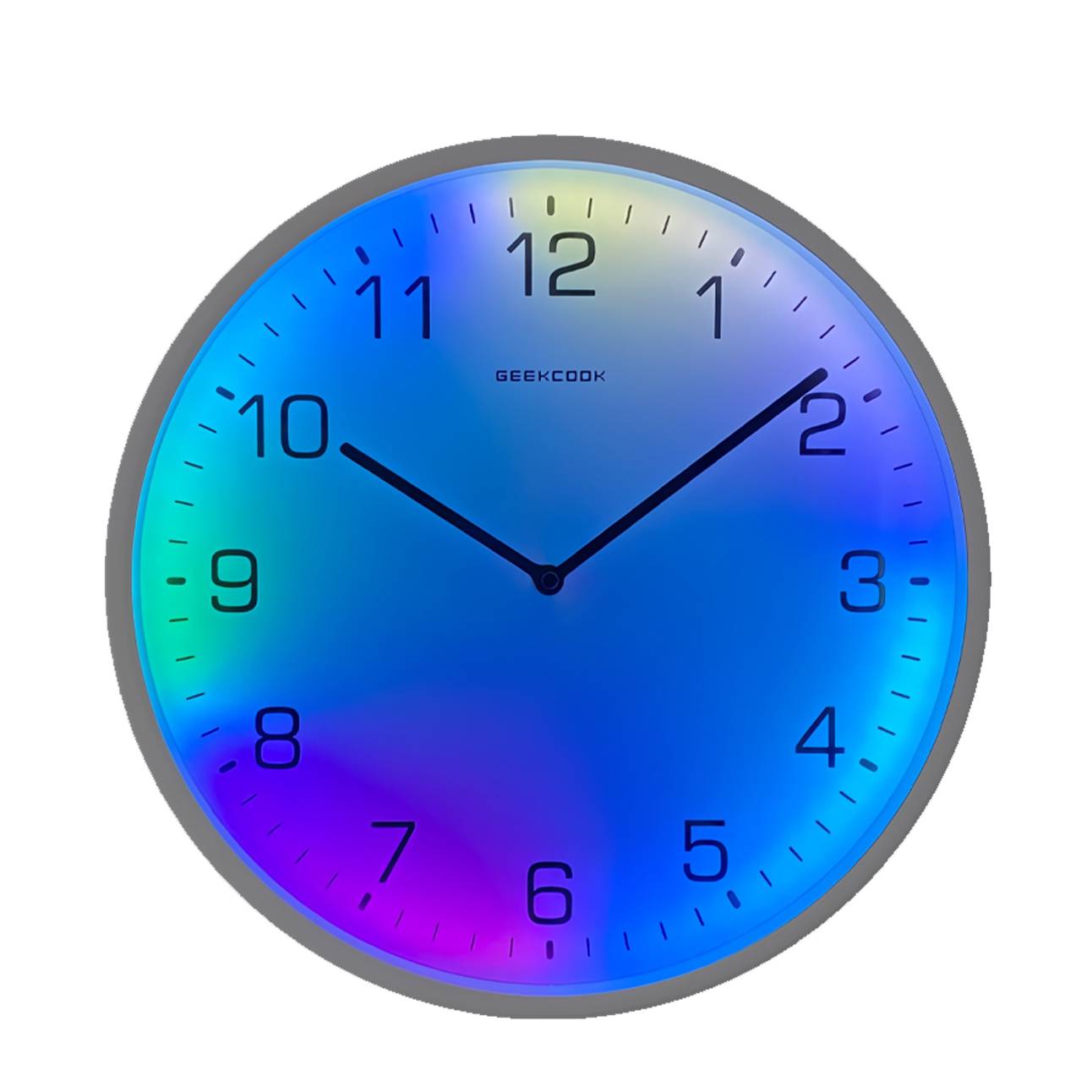 LED dynamic color silent voice-activated wall clock 6