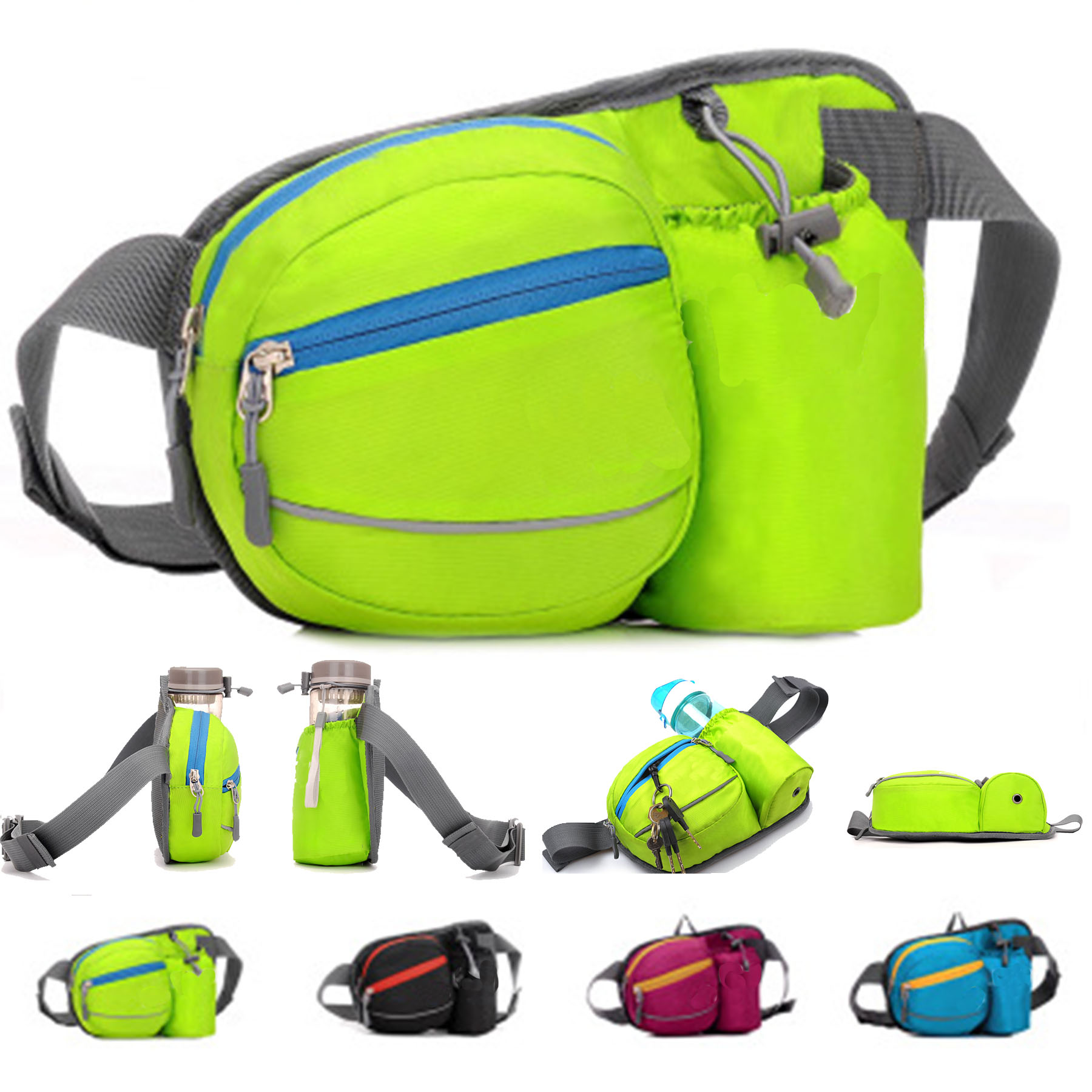Outdoor Waist Pack With Water Bottle Holder 1