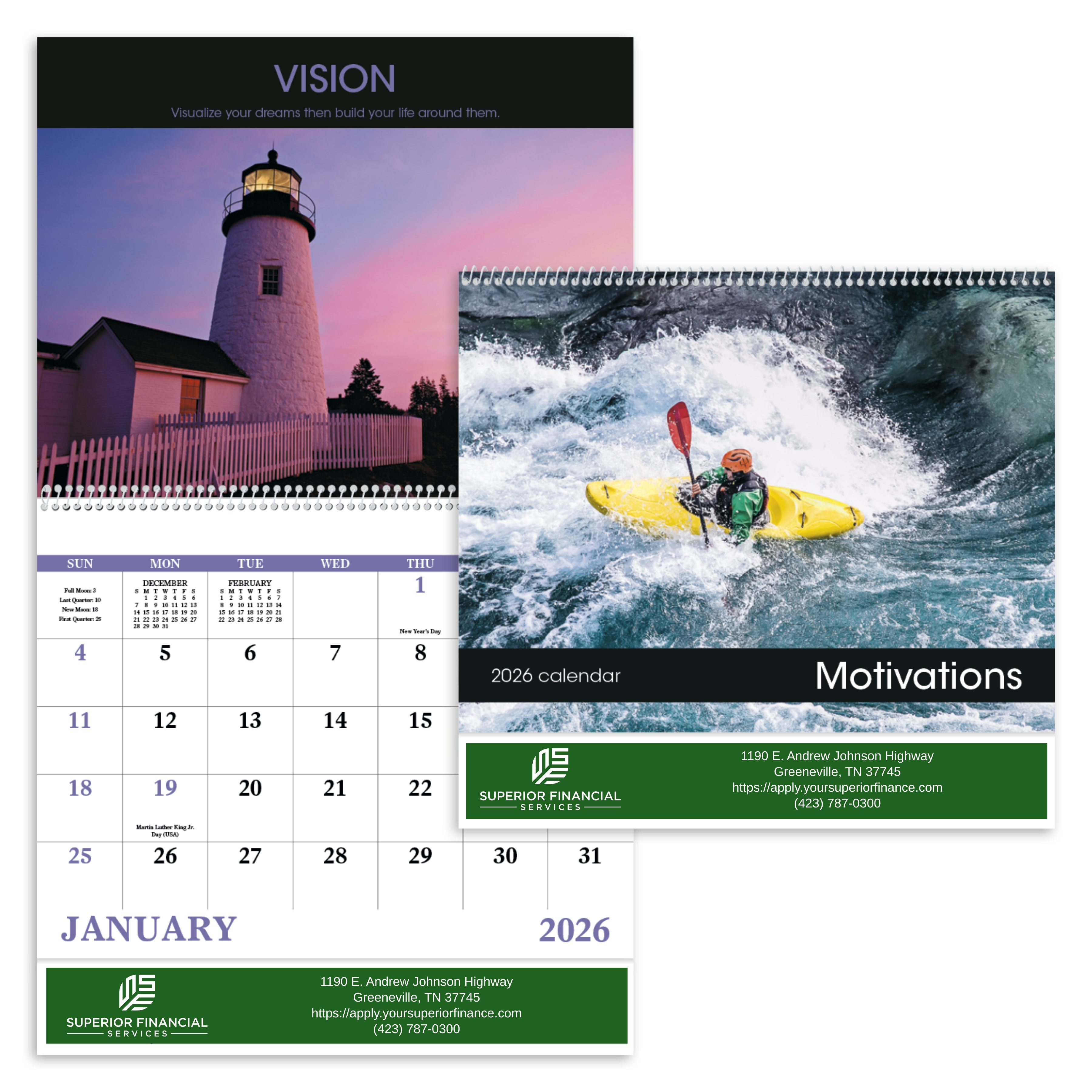 13 Month Motivational Quotes - Spiral 1