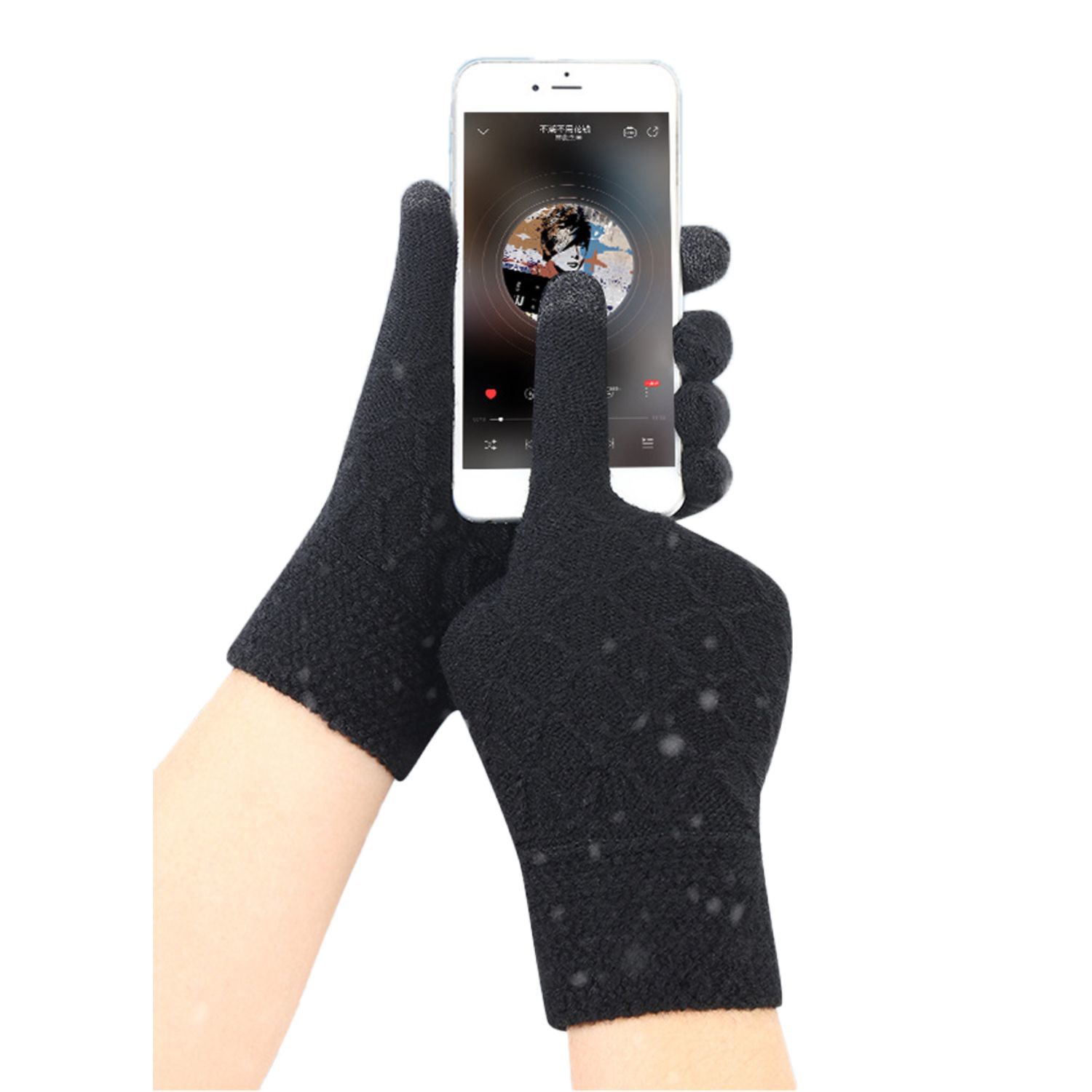 Cold Resistance Adult Gloves w/ 2 Finger Touch 2
