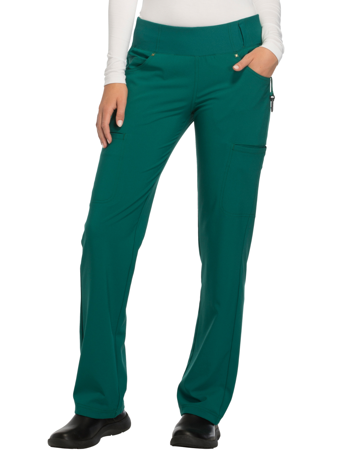Cherokee - iFlex - Mid Rise Straight Leg Comfort Knit Waistband Pull-on Pant 14