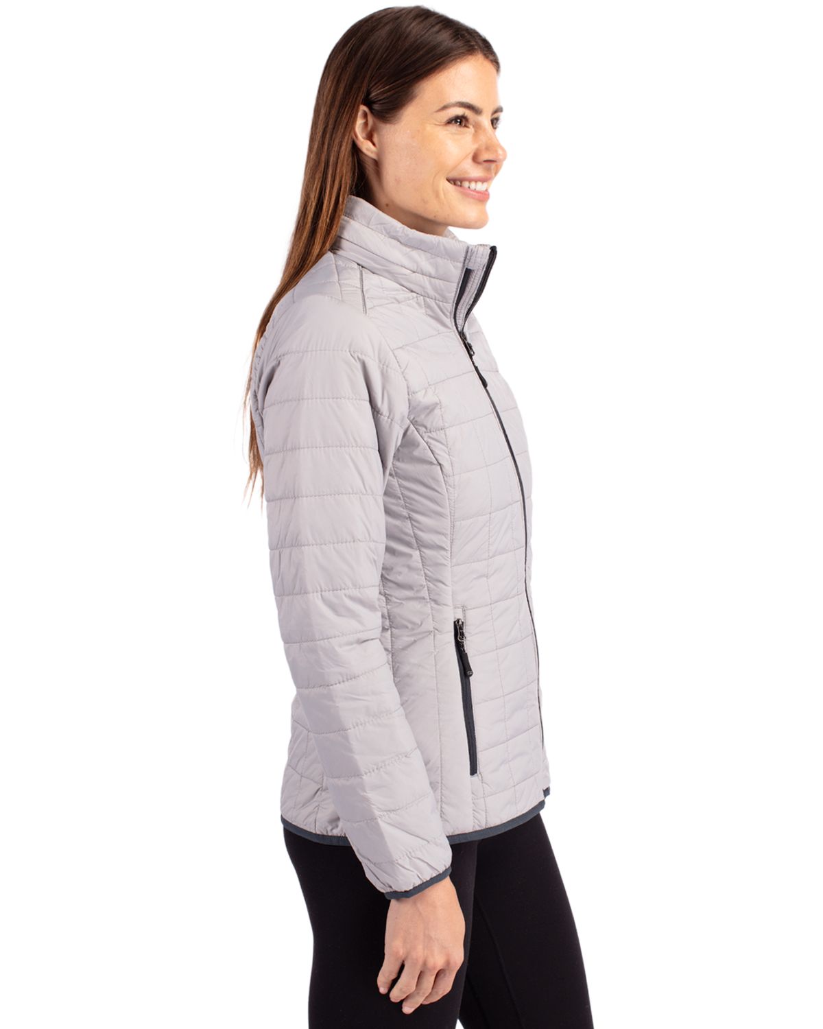 Cutter & Buck Rainier Recycled Insulated Puffer Womens Full Zip Jacket 16