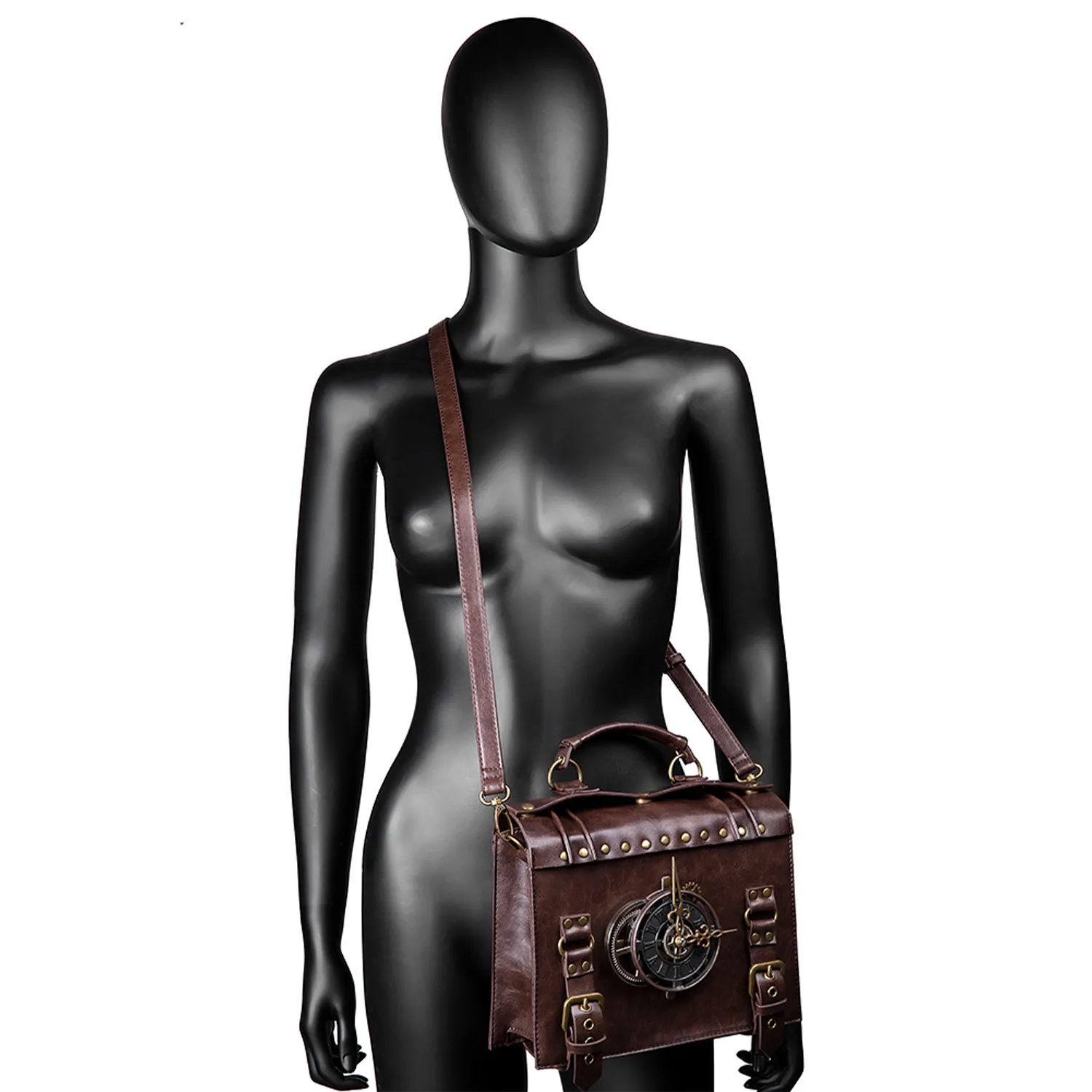 Punk Industrial Vintage Style Single Shoulder Crossbody Bag 4