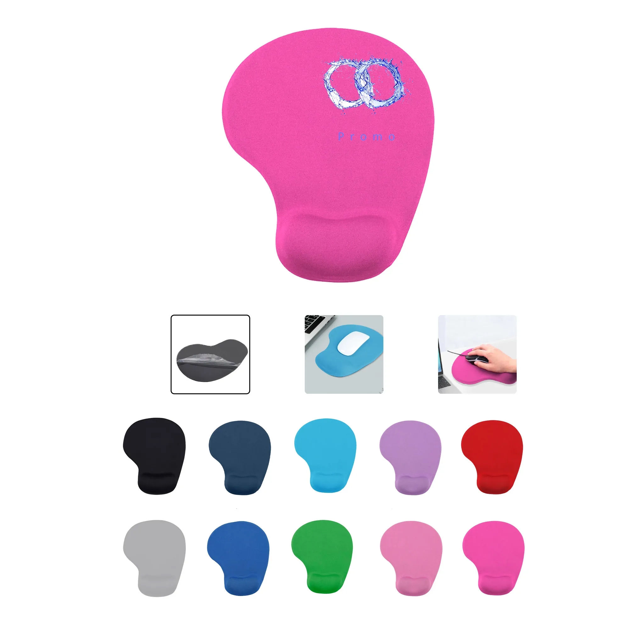 MOQ50 Office Silicone Wrist Rest Mouse Pad 2