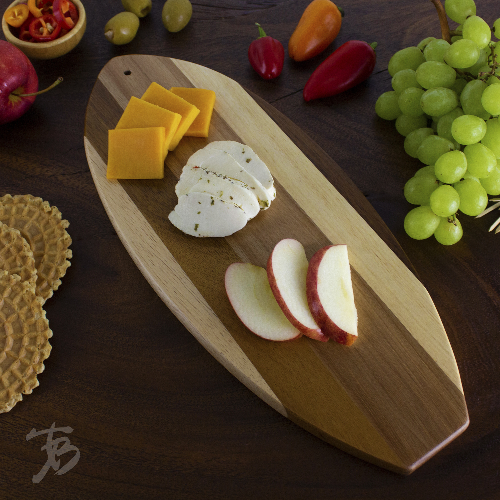 Rock & Branch® Shiplap Series Lil' Surfer Cutting & Serving Board 8