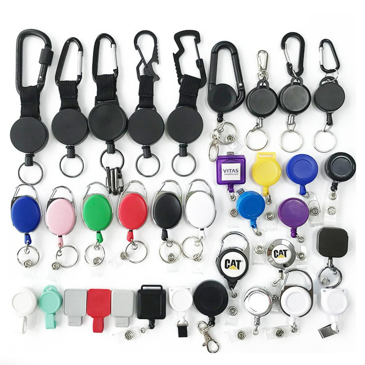 Custom Retractable Badge Reel Keychain Holders 2