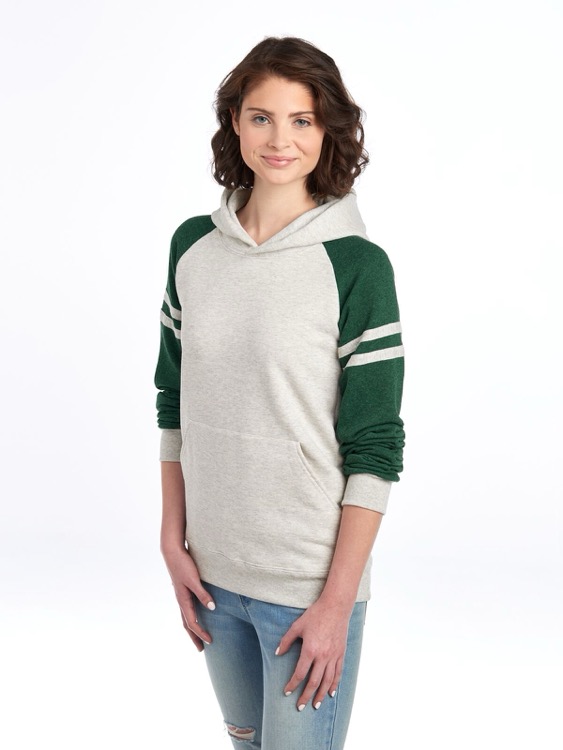 JERZEES NuBlend® Unisex Varsity Color-Block Hooded Sweatshirt 7