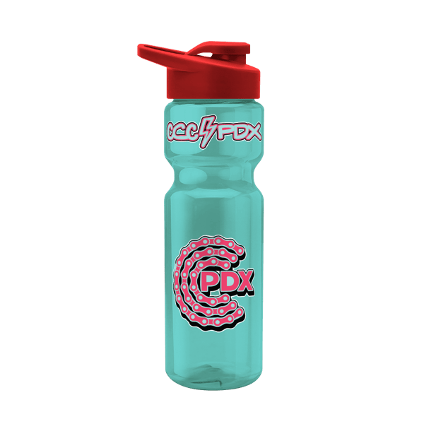 Blazer 28oz Transparent Bike Bottle w/Drink-thru Lid 943