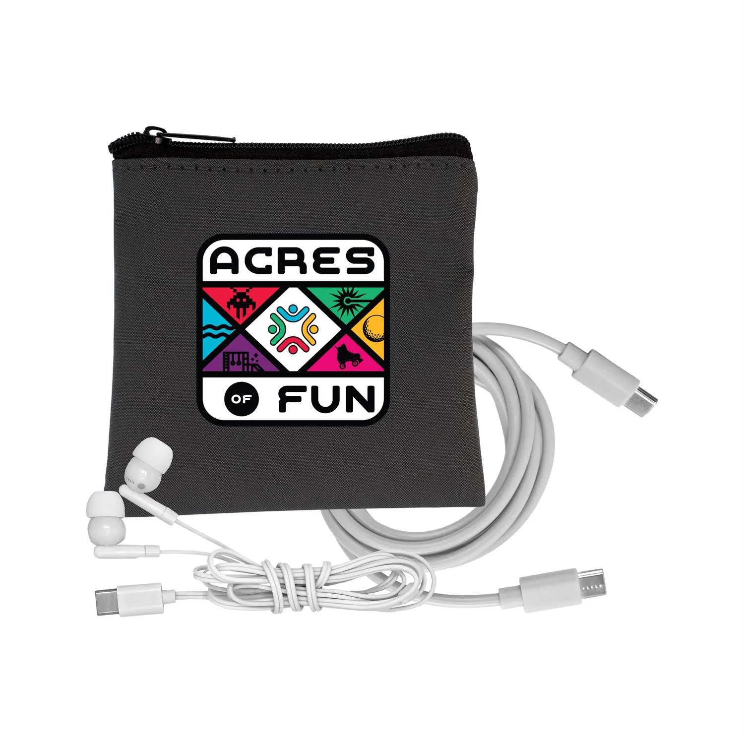 Gray Executive C to C Cable & Ear Bud Set 14
