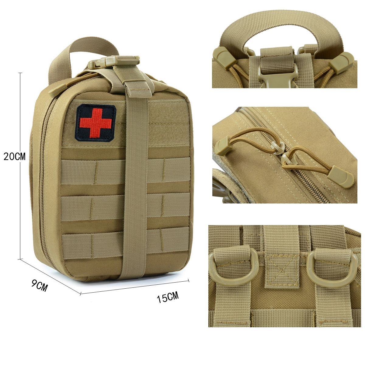 Tactical MOLLE Rip Away EMT First Aid Pouch Medical Bag 7