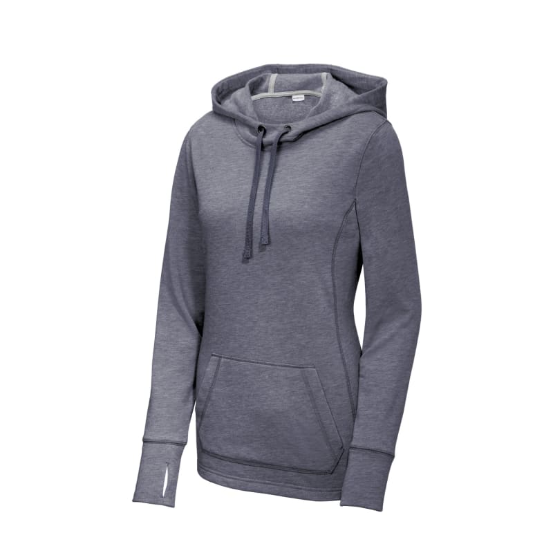 Sport-Tek Women's PosiCharge Tri-Blend Wicking Fleece Hooded Pullover. 22