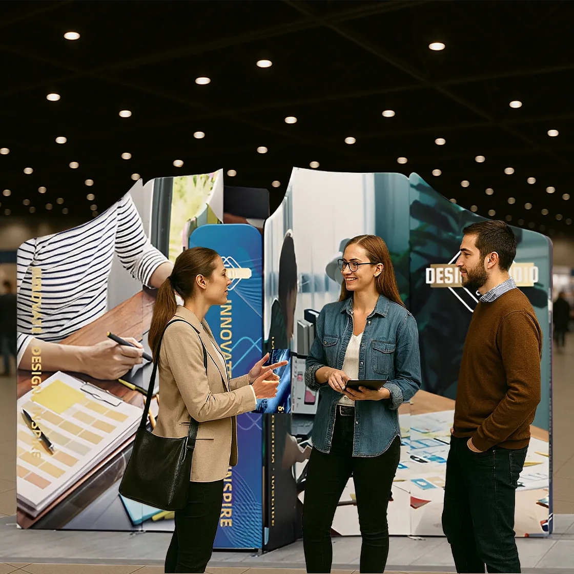 13ft Magnetic Modular Fabric Displays - Tapered Island Shape 7