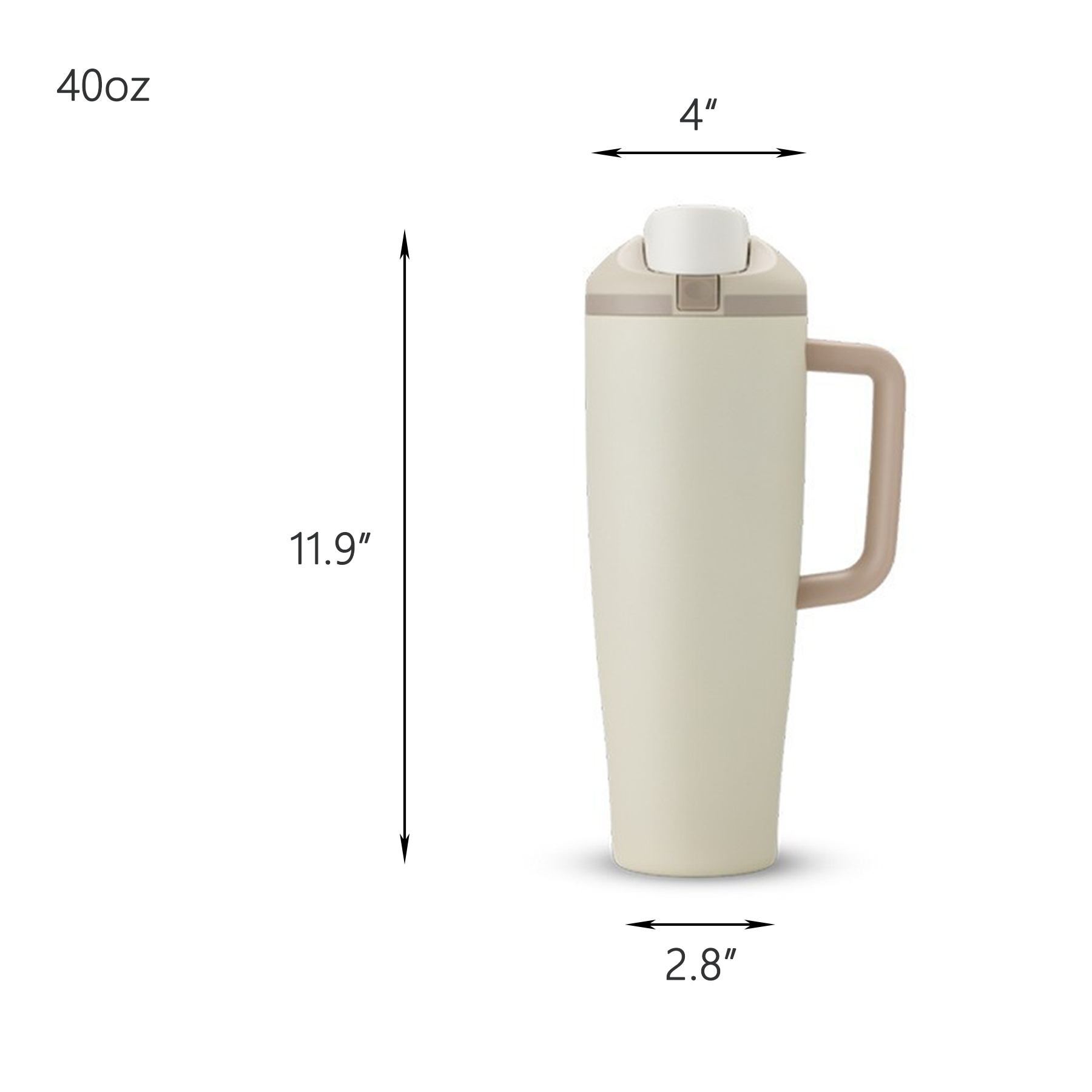 Insulated Stainless Steel Tumbler with Side Handle 12