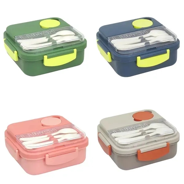 Square Portable Lunchbox with Multi Compartment Container 2