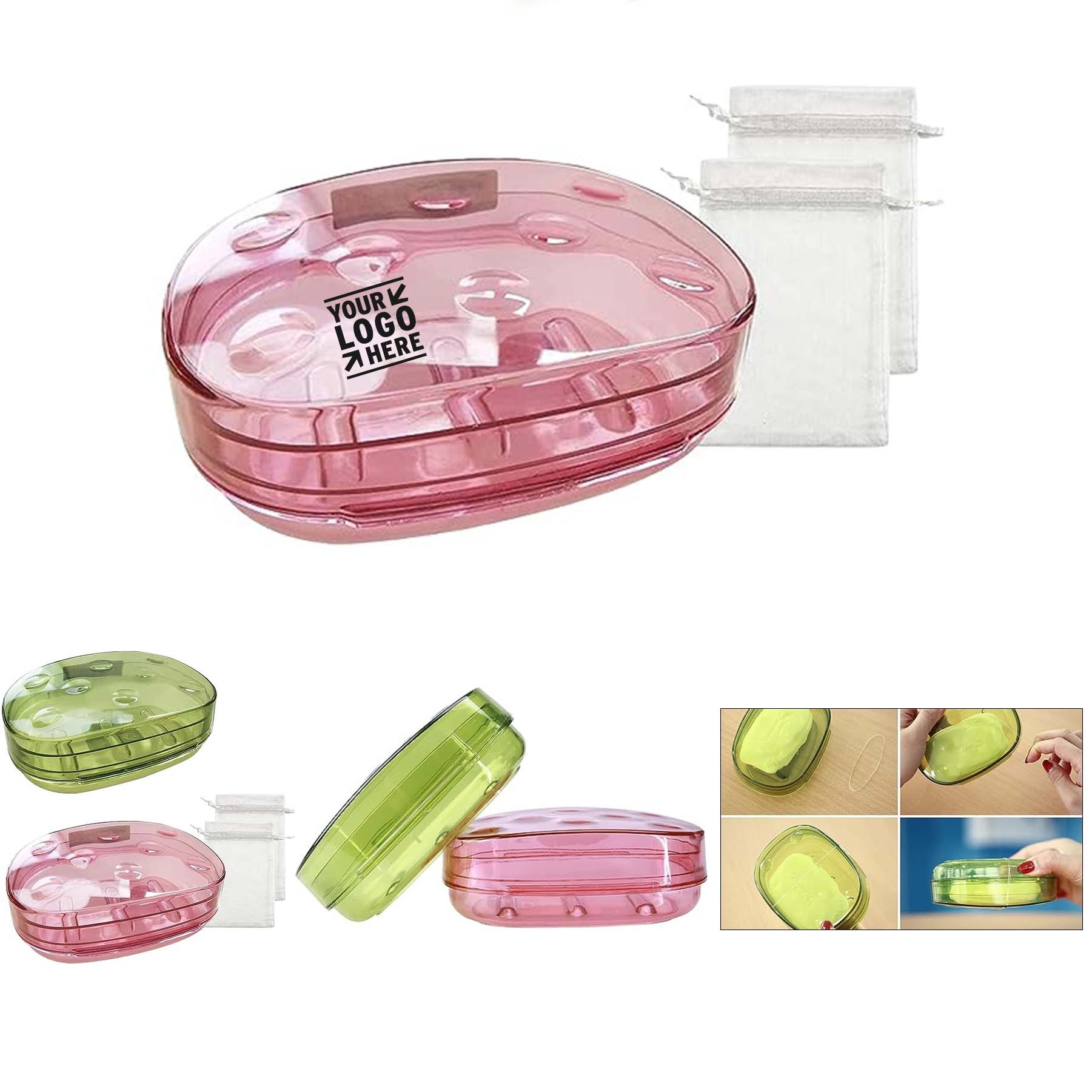 Home Shower Outdoor Camping Portable Transparent Plastic Soap Case 2