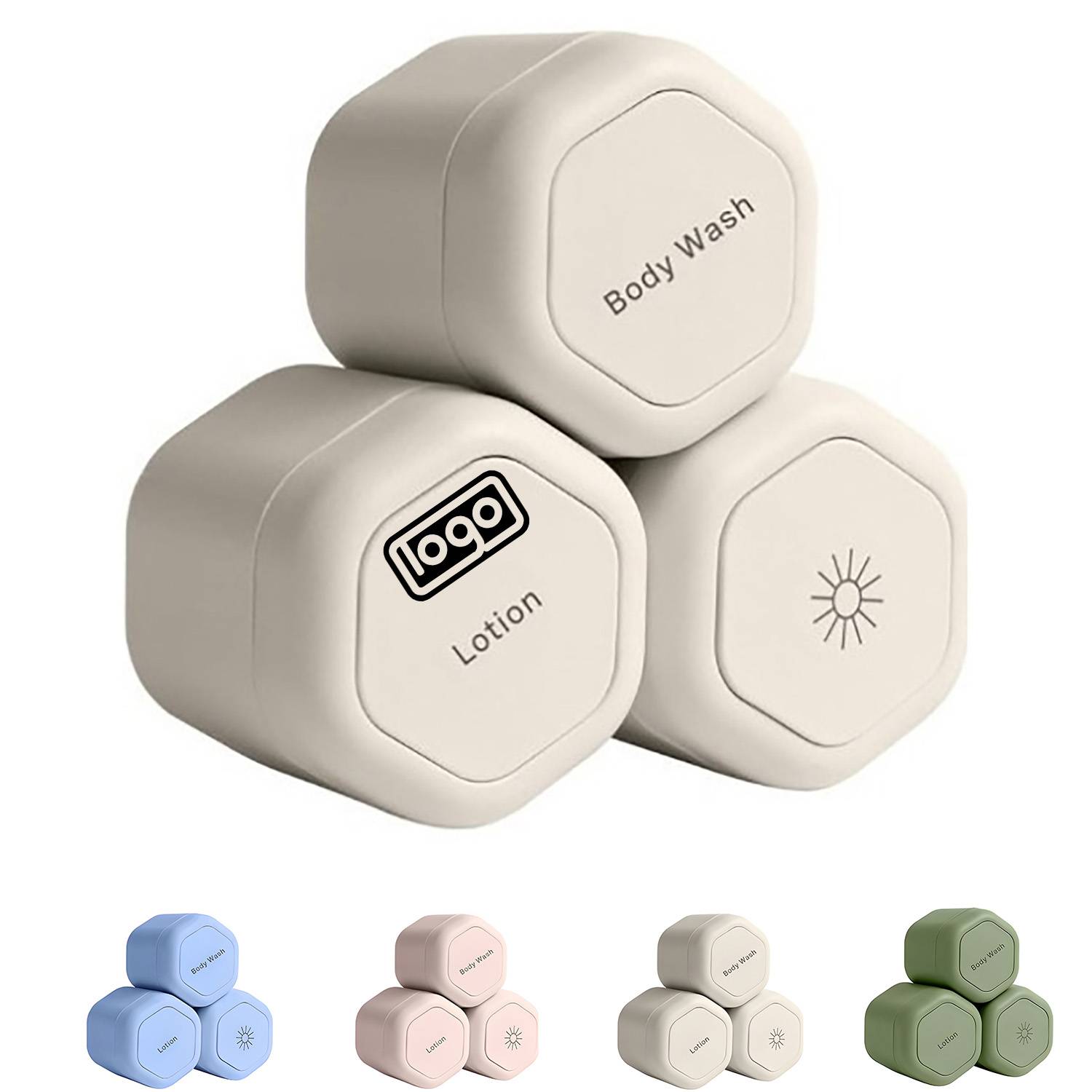 3 Pcs Travel Plastic Magnetic Leakproof Container Set