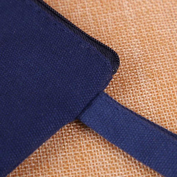 Custom Zip Cotton Canvas Pouch-5"x7-1/4", custom tote bag with logo imprint 3