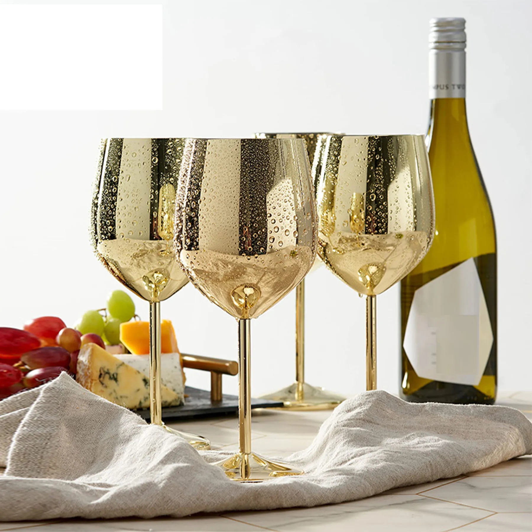 Creative Stainless Steel Goblet Champagne Glass 5