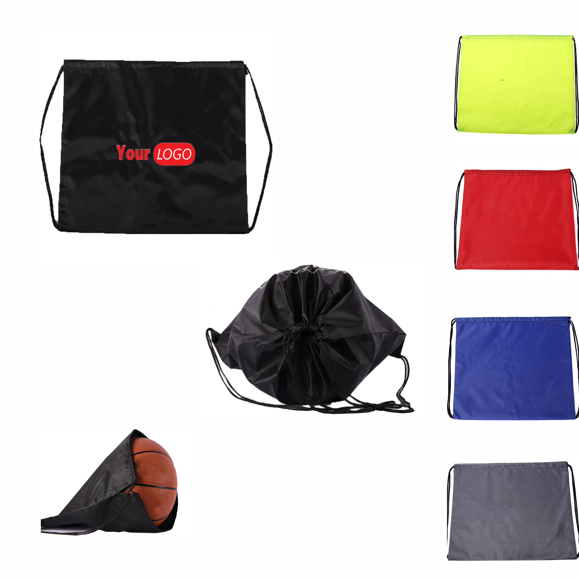 Polyester Drawstring Bags MOQ 50pcs 2